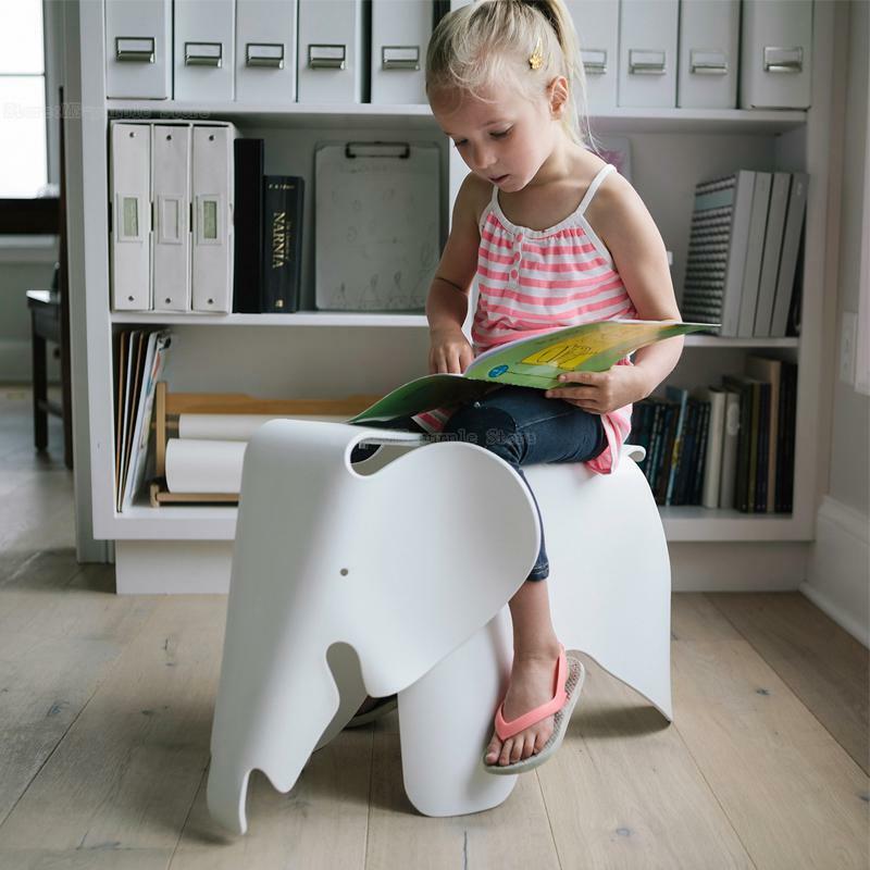 The Children Animal Kids Chair Elephant Shape Children Chair In Room Welcomed By The Waterproof PP Plastic Chairs Bearing
