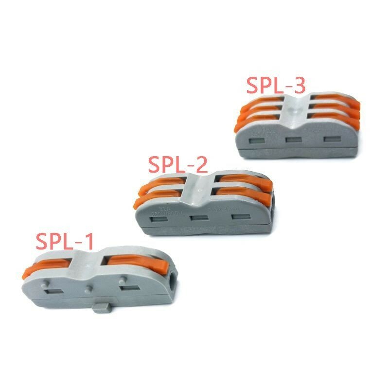 25-100Pcs Wire Connector terminal mini fast Connectors,Universal Compact cable Connector SPL-1 SPL-2 SPL-3 Terminal Block