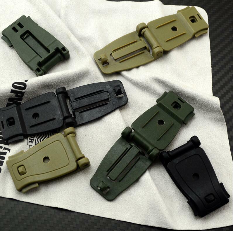 Cuchillo para exteriores EDC K funda Molle clip para cinturón clip para bolsa POM verde, marrón, negro