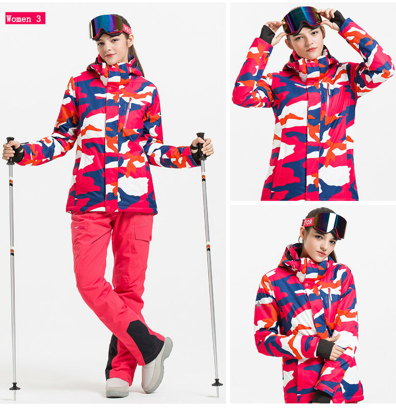 Winter Ski Suits Women High Quality Ski Jacket And Pants Snow Warm Waterproof Windproof Skiing Snowboarding Female Ski Jackets