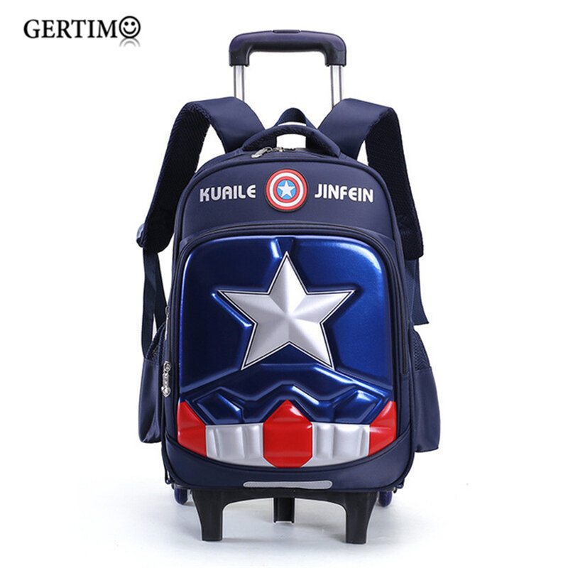 Bolsas de equipaje de viaje para chico, mochila escolar con ruedas, bolso escolar con carro