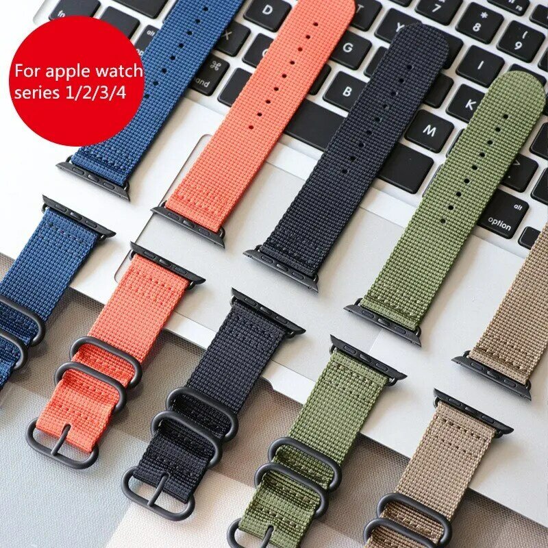 Bracelet de rechange en Nylon pour Apple Watch, pour Apple Watch série 4/3/2/1, pour iWatch Edition 38 40 42 MM 44MM
