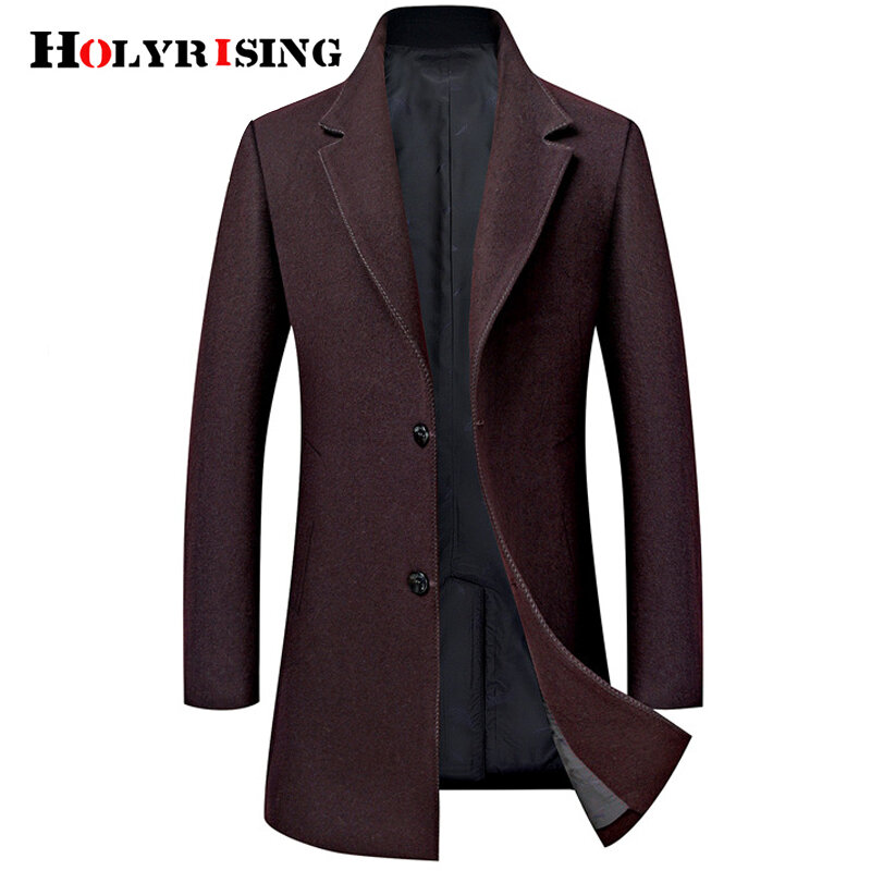 Holyrising jaqueta masculina de inverno, casaco de lã quente para homens, casaco de caxemira manteau homme 2013-5