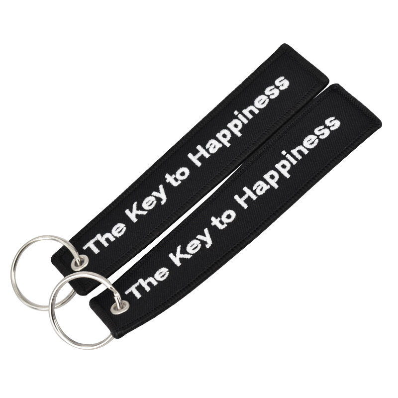 Помпон брелок для ключей для счастья для мотоциклов и автомобилей Вышивка на заказ брелки для ключей для автомобилей