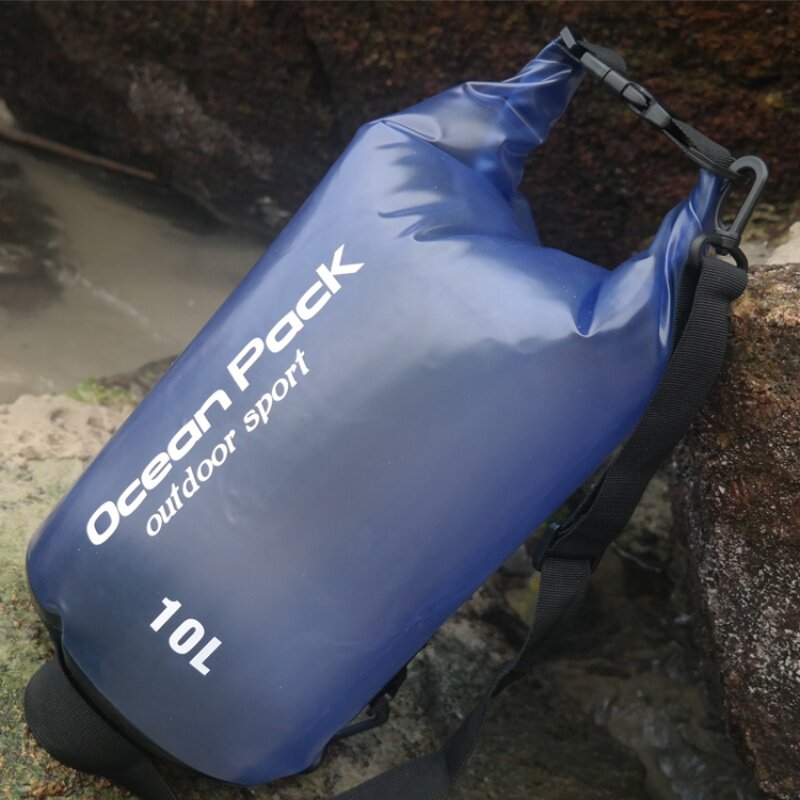Bolsa de Trekking impermeable para natación al aire libre de 2L 5L 10L, bolsa de almacenamiento de saco seco, equipo de Camping para Rafting en el río