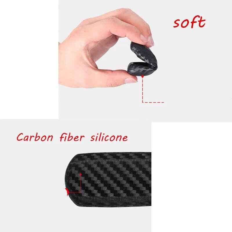 Capa de silicone padrão fibra de carbono para mercedes benz, e-class e43 w213 e300 e400, chaves com chaveiro, acessórios