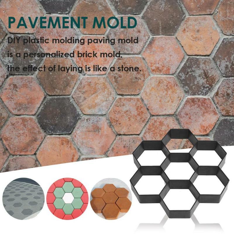 Concrete Molds Path Maker Mold DIY Reusable Concrete Paving Mold Cement Brick Mold Stone Garden Floor Road Pave Scraper Trowel