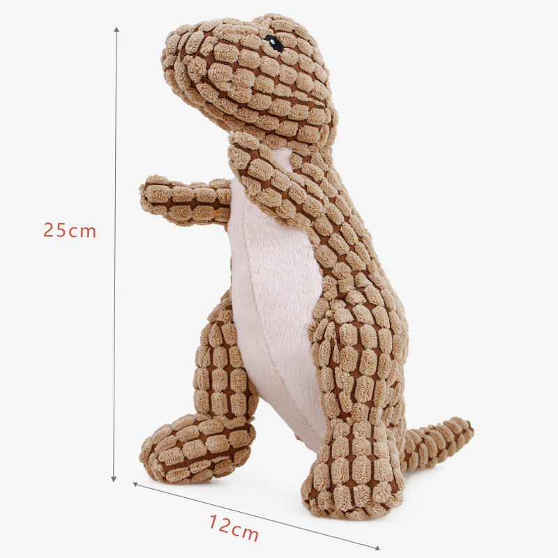 Soft Plush Squeaky Dog Toys Cartoon Cute Dinosaur Pets Cat Toy Outdoor Play Interactive Small Dog Chew Molar Toys