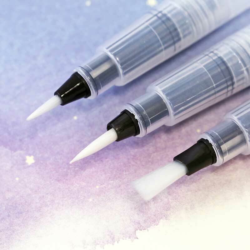 แปรงน้ำหมึกปากกาสำหรับแปรงสีน้ำปากกาภาพวาดภาพวาดเครื่องเขียนปากกาเติมอุปกรณ์ศิลปะการว...