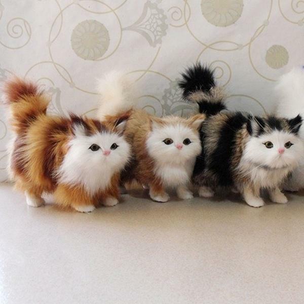RCtown Crafts Simulation Animal Simulation Cute Cat Car Ornaments Gifts Home Accessories