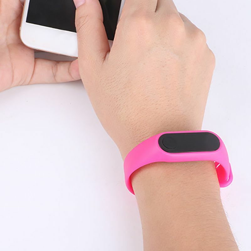 Męska dorywczo mody cyfrowy zegarek elektroniczny LED lustro gumowa bransoletka zegarek
