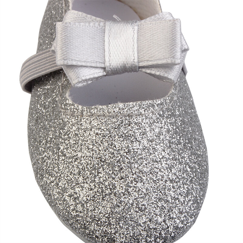 7.5cm srebrny Bowknot buty dla lalek nadaje się do wszystkich 18-cal lalki delikatne Twinkle łuk buty dla amerykańskiej BJD Blyth dziewczyna lalka