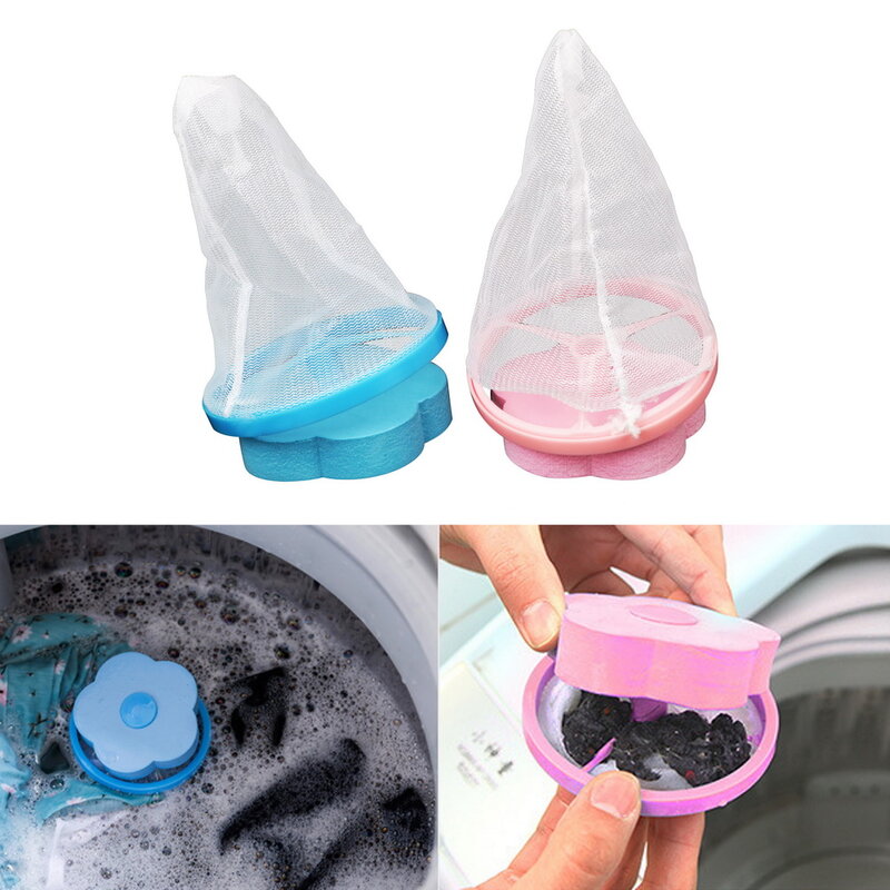 Bolas de lavanderia discos bolsa filtro mágico para máquina de lavar roupa do banheiro coletor remoção do cabelo poeira coletor malha limpeza bola saco
