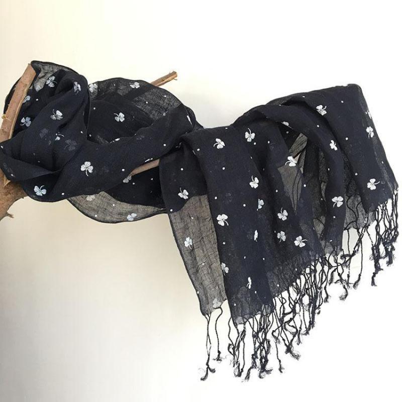 Bufanda estilo Unisex Primavera Verano Otoño Invierno algodón y lino Color sólido bufandas largas Mujer chal moda hombres bufanda