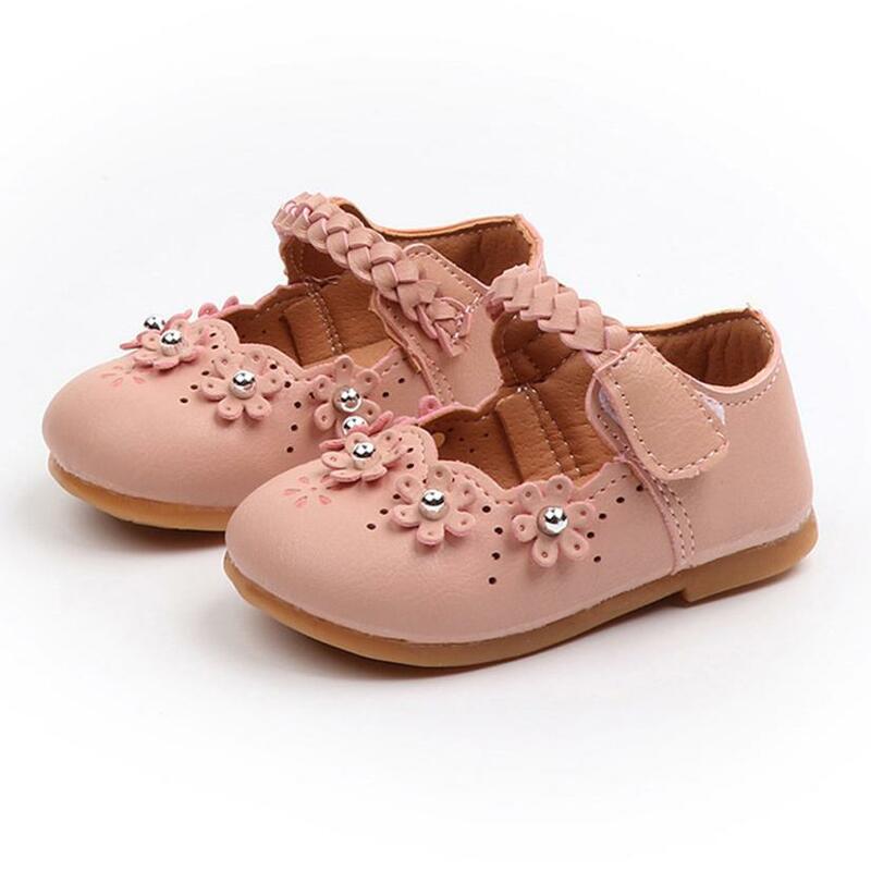 أحذية الأميرة الجلدية للأطفال ، أحذية الربيع ، أحذية الخريف المخملية ، أحذية رياضية مسطحة غير رسمية