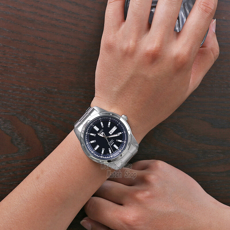 Seiko-montre automatique pour homme 5, ensemble de montre de Sport de marque de luxe, étanche, SNZG15J1