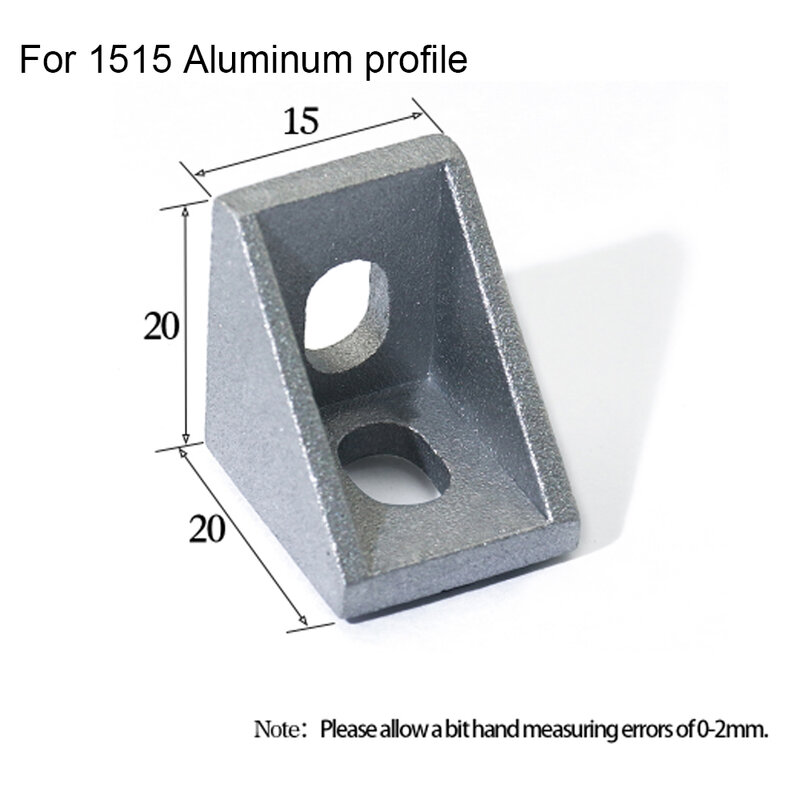 Conector de apertar, conector para 15s 20s 30, ângulo de canto série 1515 2020 e 3030 com suportes de l perfil de extrusão de alumínio do s