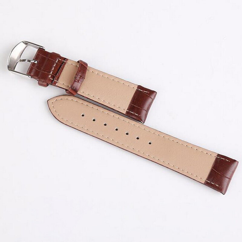 Neway pulseira de relógio de couro, durável, pulseira, relógio de pulso, preto, marrom, para homem, mulher, 16mm, 18mm, 20mm 22mm