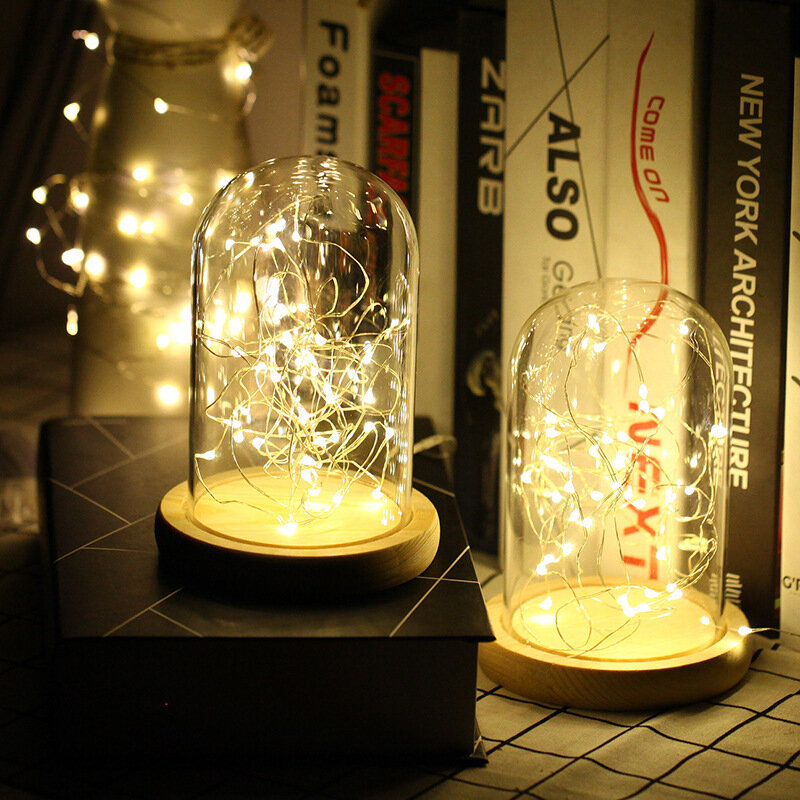 LED 2 m Koper String Lamp Starry Kralen DIY Fairy Lights 20 Leds Zilveren Koord Warm Wit Waterdicht Wedding Party home Decoratie