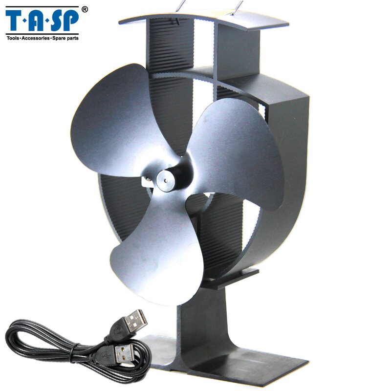 TASP-مروحة موقد صديقة للبيئة متعددة الوظائف مقاس 6 بوصات 150 مللي متر ومروحة USB صغيرة لحرق الأخشاب