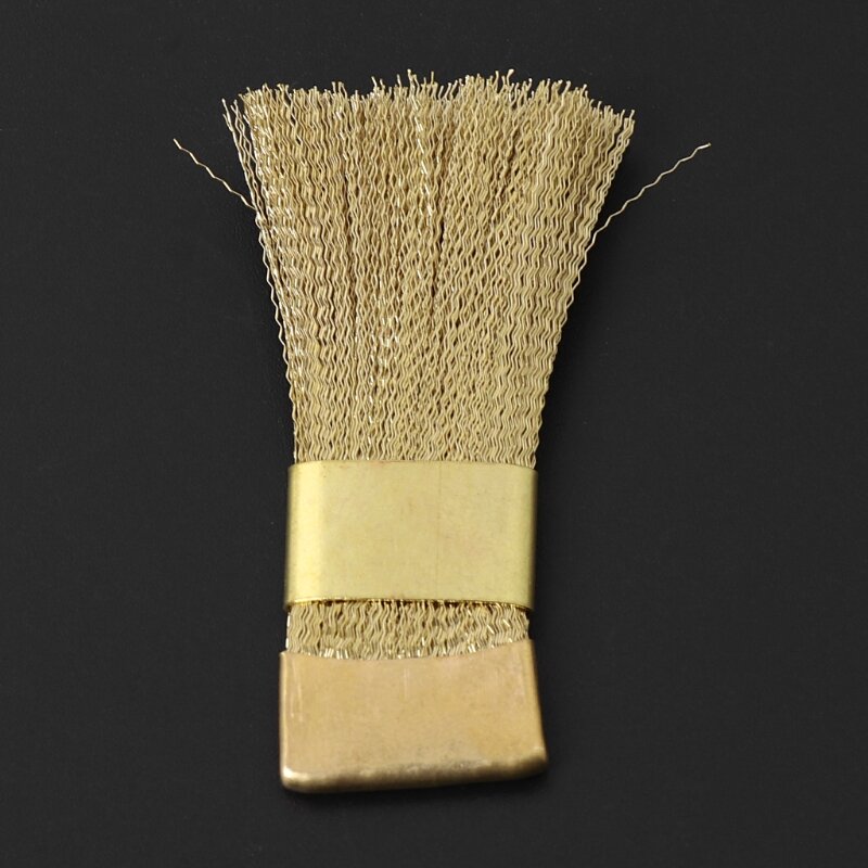 Broca de unhas portátil dourada, cor dourada, para manicure elétrica, fio de cobre, escova limpadora, 1 peça