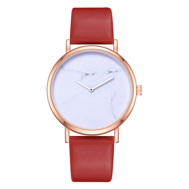 Senhoras simples padrão sólido relógio de pulso pulseira de couro moda feminina relógios montre femme 2019 venda quente relogio feminino q