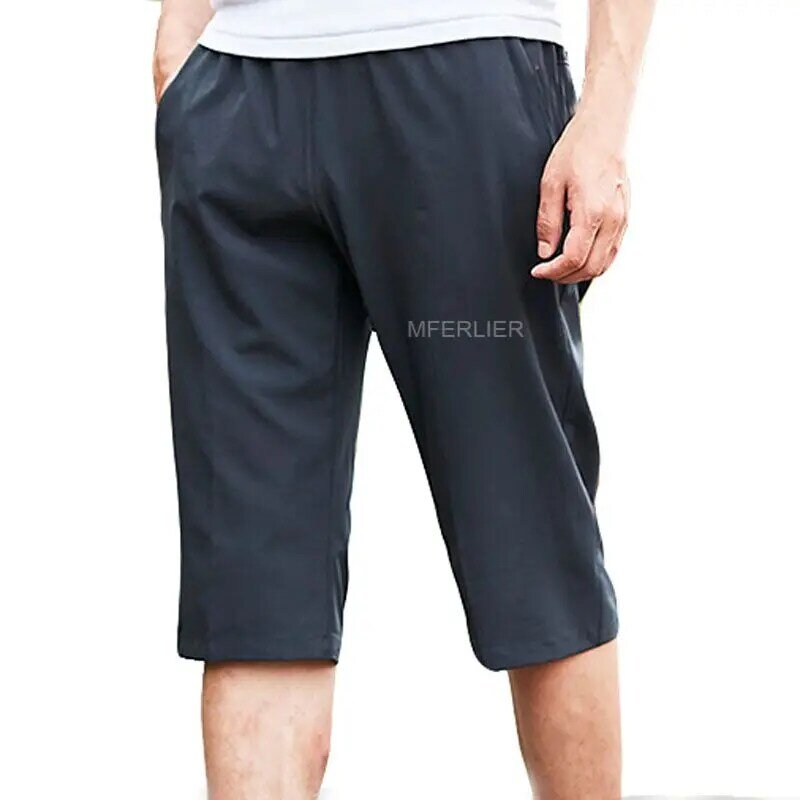 MFERLIER-pantalones holgados de verano para hombre, pantalón de talla grande 5XL, 6XL, 7XL, 8XL, 9XL, peso 150kg, cintura elástica, 3 colores