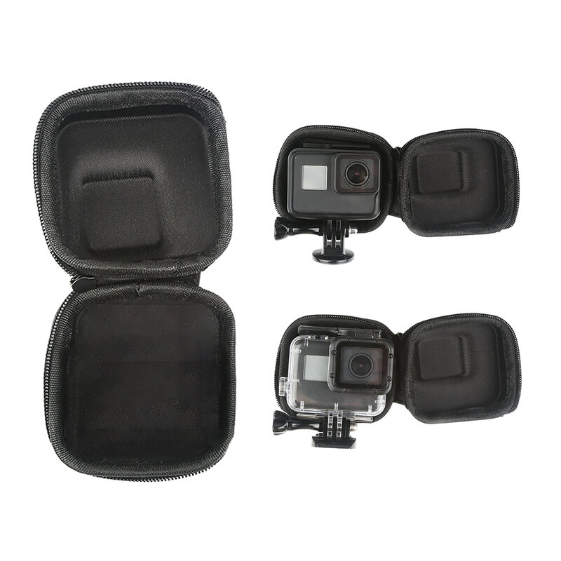SHOOT for GoPro Hero 10 9 8 7 Black Mini EVA Protective Storage Case Bag Box Mount for Go Pro Hero 10 7 5 Black Silver Accessory