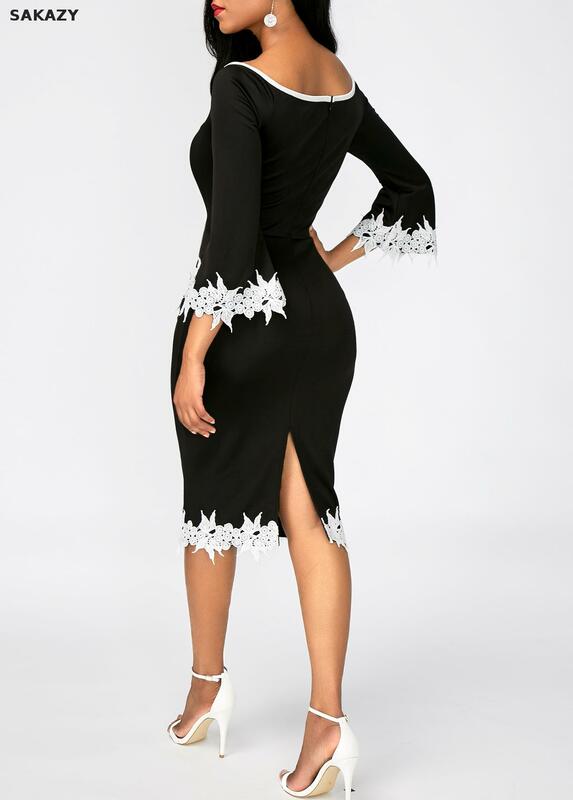 Размера плюс 5xl, кружевное, изящный комплект, в стиле «хип вечерние карандаш бедра женское платье кружевное платье с низким вырезом на спине,...