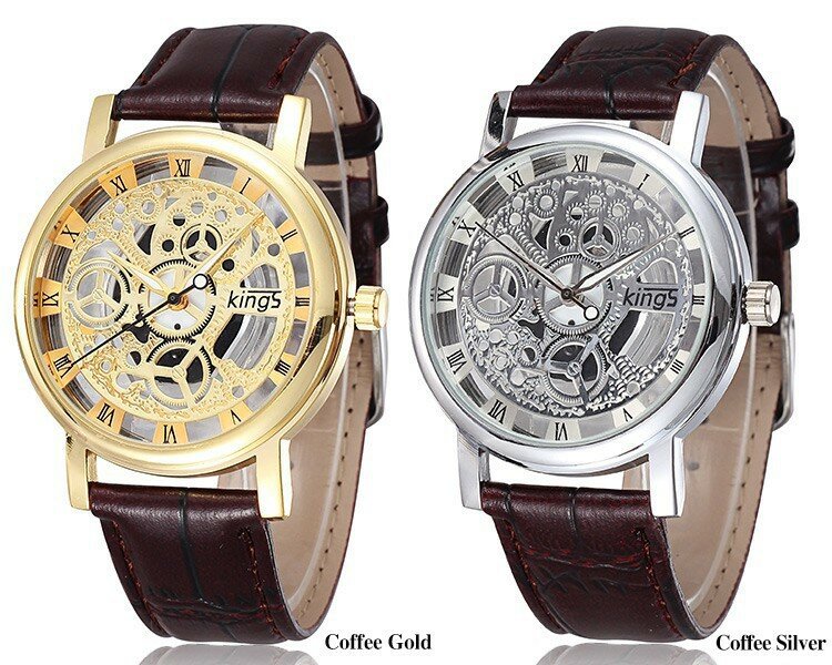 Luxe Merk holle Lederen Quartz Horloge Mannen Vrouwen Mode Armband Polshorloge Horloges Klok Relogio Masculino Feminino