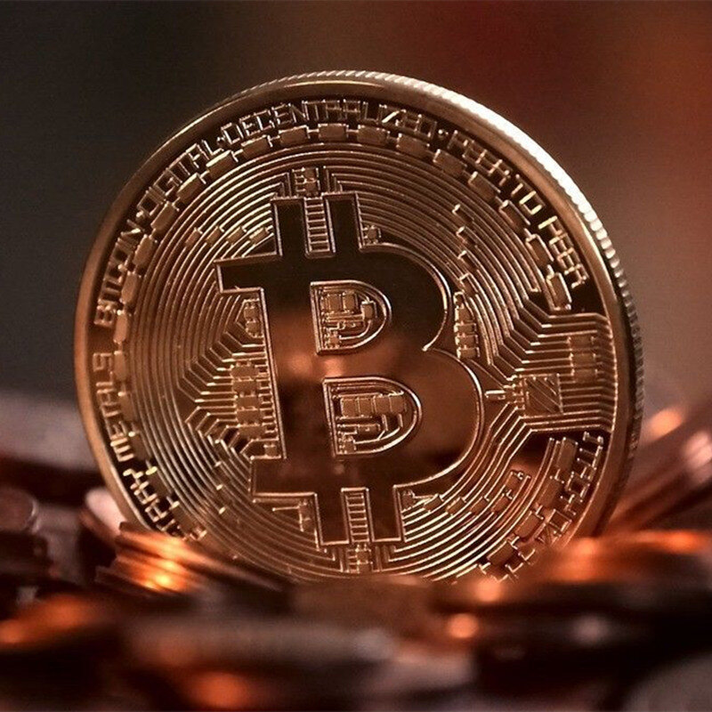 Mạ Vàng Bitcoin 50 Đồng Bộ Sưu Tập Nghệ Thuật Tặng Vật Lý Kỷ Niệm Casascius Bit BTC Kim Loại Giả Cổ