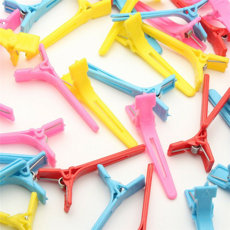 65 Pcs/Set Plastic Colorful Alligator Hair Clips Hairdressing DIY Fix Section Holding Hair Clip Hair Accessories