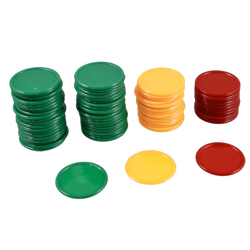 69 قطعة لعبة بوكر صغيرة, 69 قطعة على شكل دائري أحمر أصفر أخضر