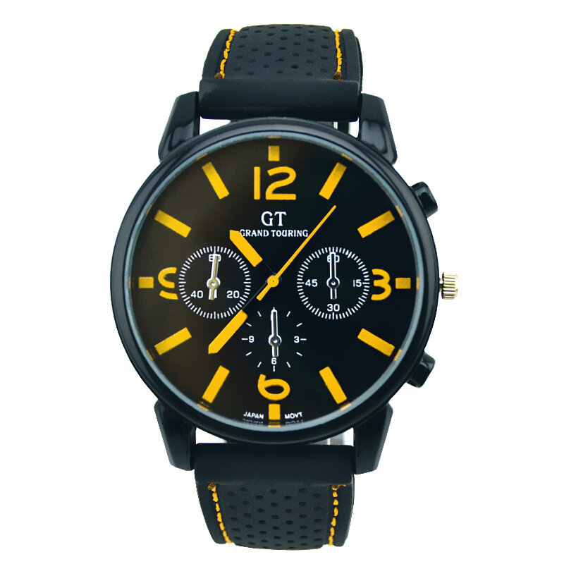 Relógio de pulso aço inoxidável quartzo militar, masculino esportivo luxuoso estiloso