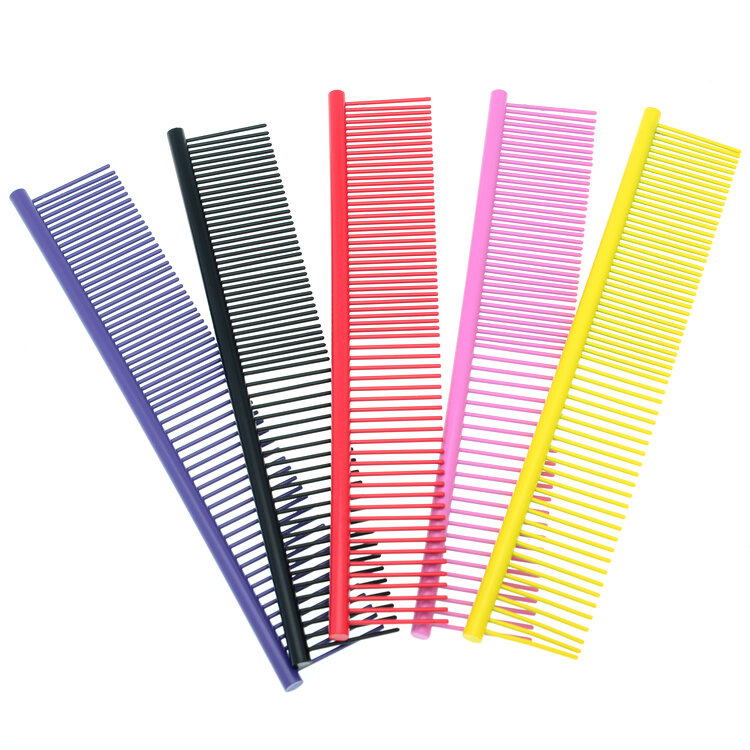 19CM*3.5CM Pet Dog Comb Professional Hair Trimmer Comb Stainless Steel Dog Grooming Comb Shedding Cat Hair Cleaning Tool LZN0016