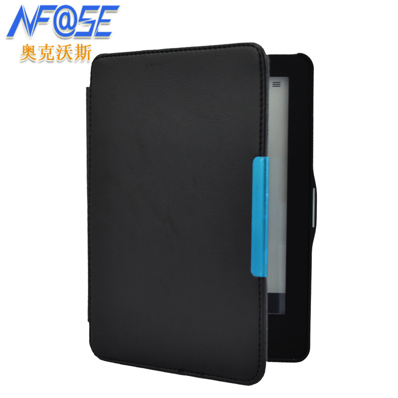 Smart hard slim leather case cover for Kobo Glo 6"/ Kobo glo hd with magnet closure +free shipping+film+stylus