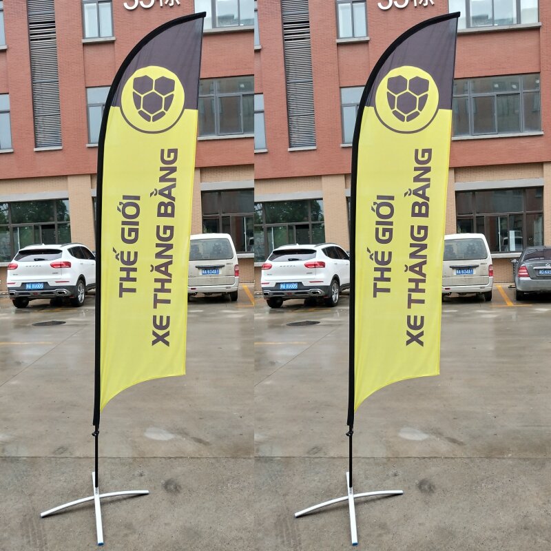 Beach Feather Flag And Flagpole With Cross Base Graphic Custom Printing Banner Advertising Promotion Celebration Decoration