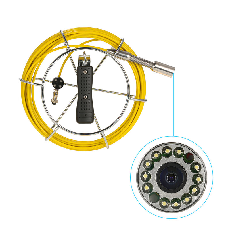 Videocamera per ispezione di tubi SYANSPAN Well, endoscopio industriale per tubazioni fognarie di scarico obiettivo sotterraneo subacqueo con foro profondo
