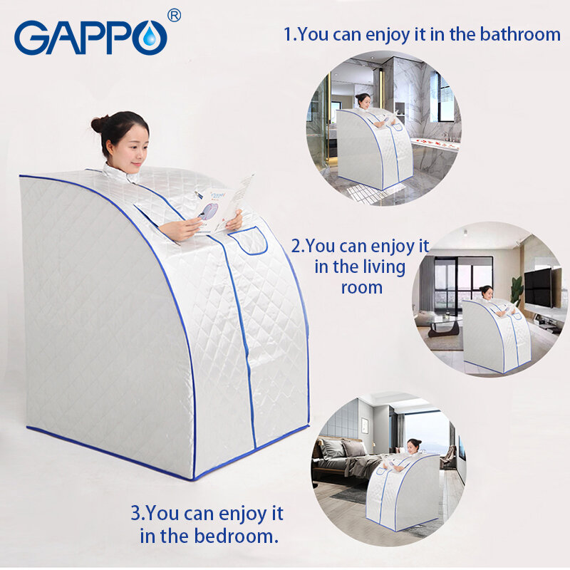 GAPPO-Sauna de vapor portátil para la piel, sauna de vapor beneficiosa para la piel, pérdida de peso, calorías, baño, SPA, sala de vapor para el hogar