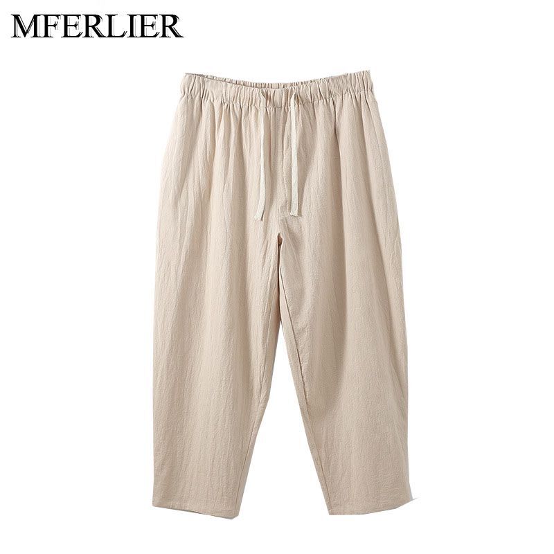 Summer Pants Men 12XL Waist 170cm 5XL 6XL 7XL 8XL 9XL 10XL 11XL Plus Size Cotton Large Size Trousers 5 colors