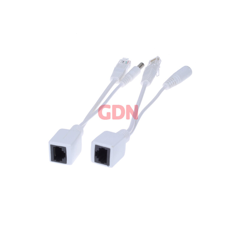 GADINAN 10Pcs (5 Pasang) POE Adapter Switch Kabel Disaring POE Splitter Injector Power Supply 12-48V Synthesizer Pemisah Penggabung