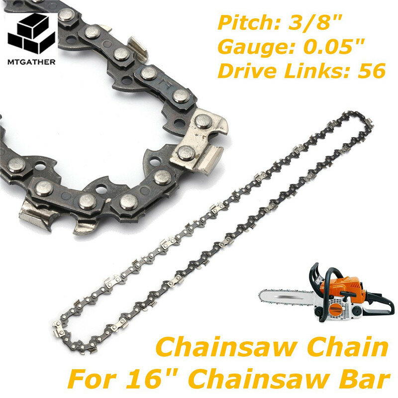 MTGATHER โซ่ลูกโซ่สำหรับ 16 นิ้ว Chain Saw Bar Pitch 3/8 นิ้ววัด 0.05 นิ้ว 56 ไดรฟ์ Rod สำหรับไฟฟ้า saw