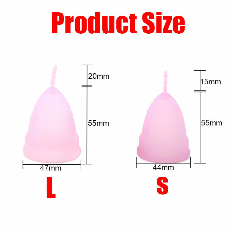 100% Original Reusable Menstrual Cup Vaginal Care Cup Feminine Hygiene Product Women Menstruation Medical Grade Silicone Cup