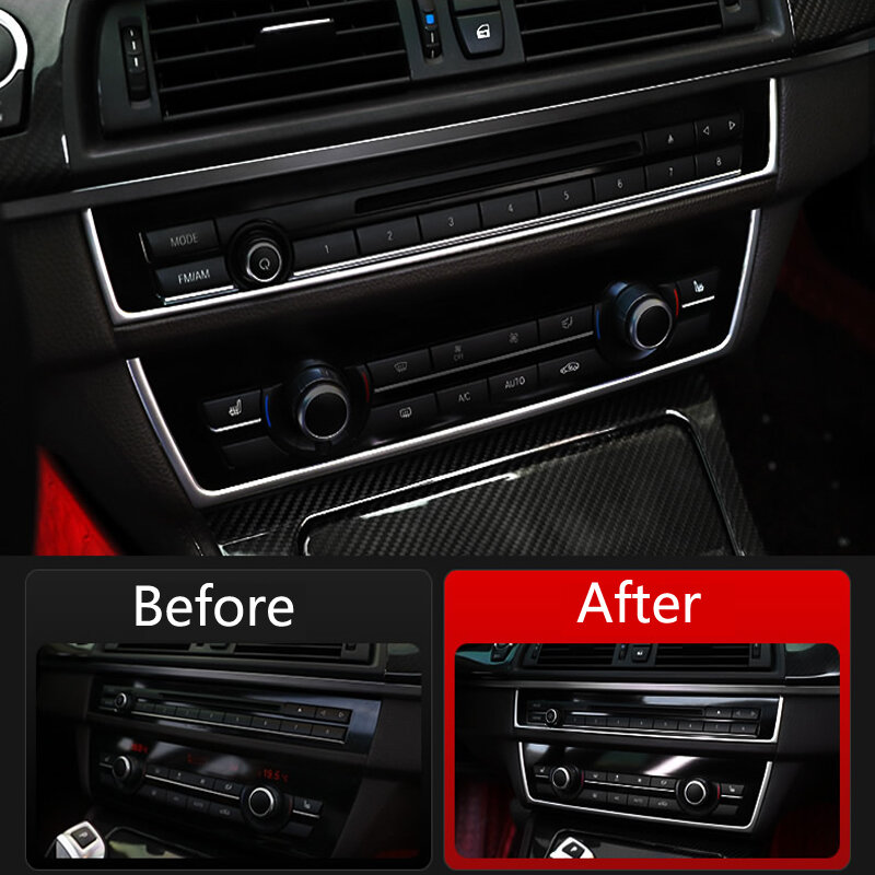 Acessórios para bmw série 5 f10 f18 2011-17 carro interno gearshift ar condicionado cd painel porta braço capa guarnição adesivos de carro