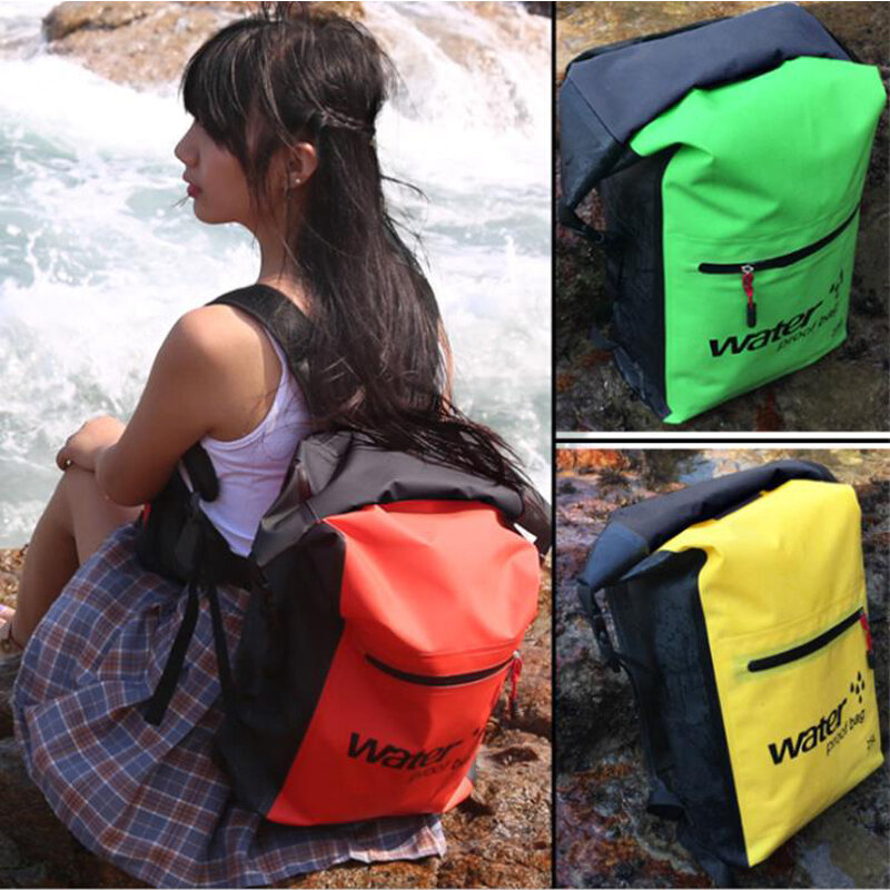 야외 방수 배낭 25L 강 트레킹 가방 보트 카약 낚시 수영 여행 캠핑을위한 플로팅 드라이 백