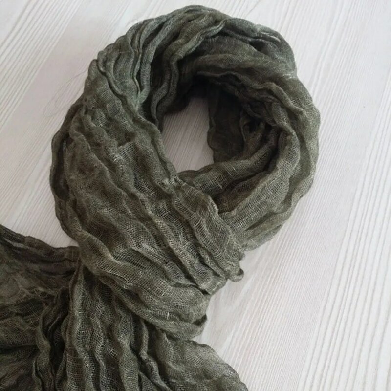 Japanese spring summer autumn winter Scarf Cotton And Linen Solid Color long women's scarves shawl fashion women scarf