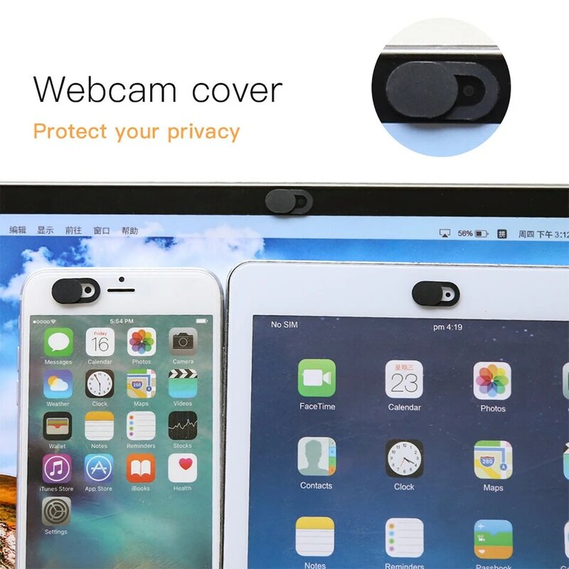 !ACCEZZ WebCam Cover Shutter Magnet Slider Plastic For iPhone Web Laptop PC For iPad Tablet Camera Mobile Phone Privacy Sticker