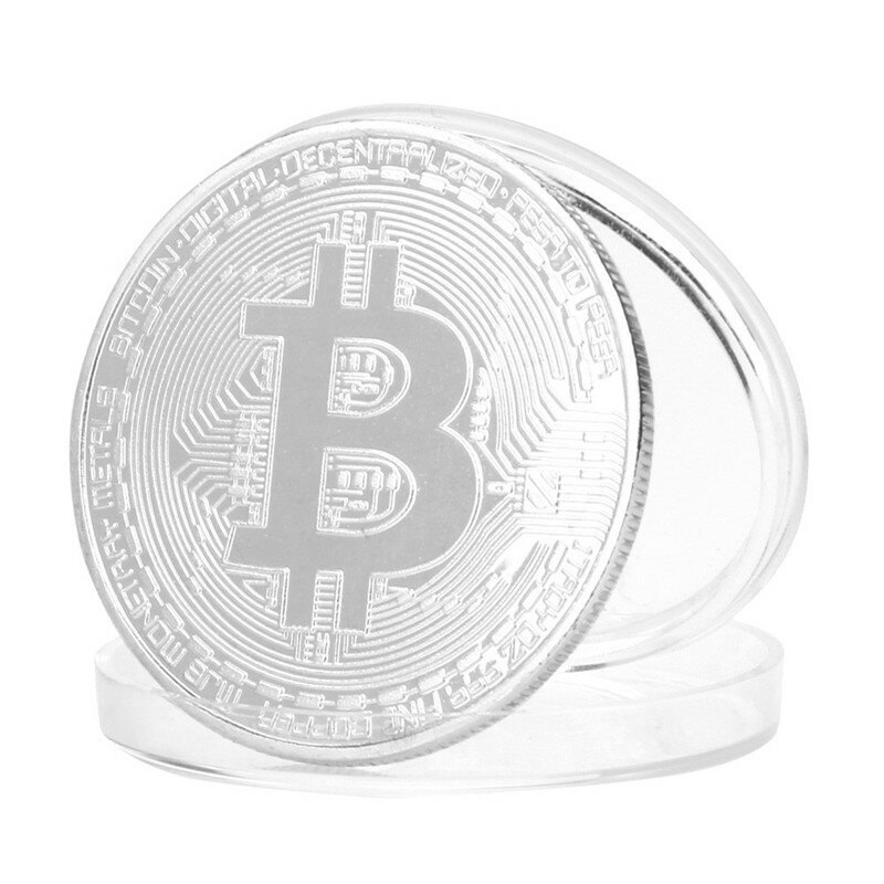 Moneda de Bitcoin chapada en oro, regalo de colección, Casascius moneda virtual, colección de arte de monedas BTC, monedas conmemorativas de oro físico