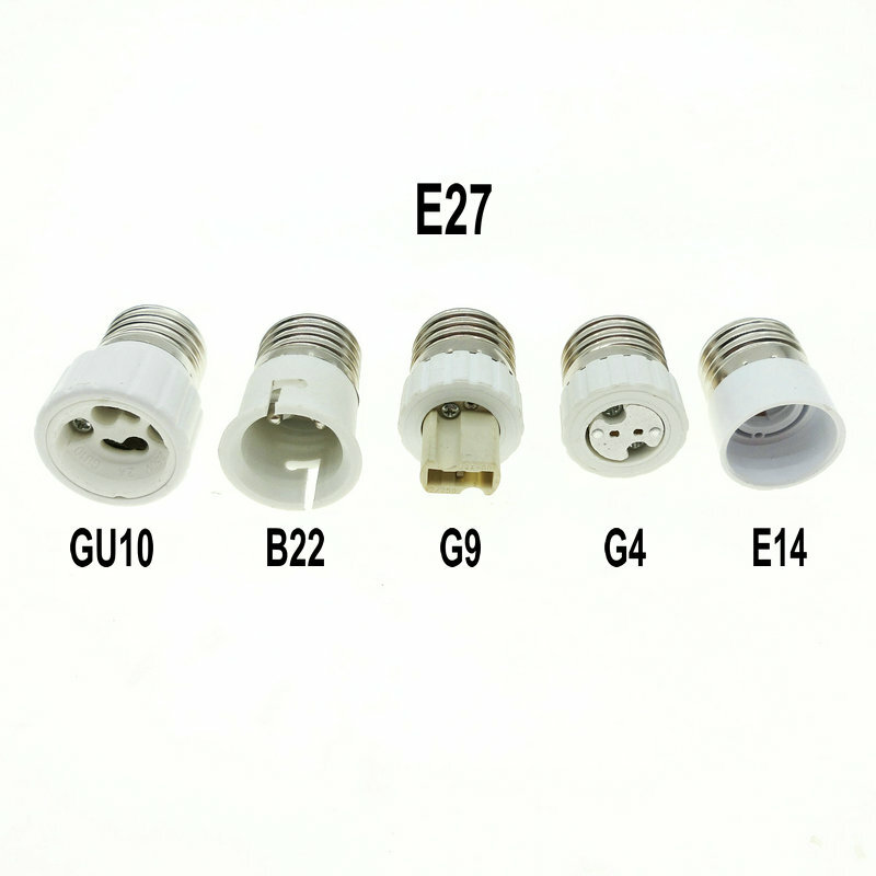 ランプホルダーコンバータGU10/G4 / G9 / MR16 / B22 / E14 にE27 、e27/GU10/G9 にE14 ランプベース。