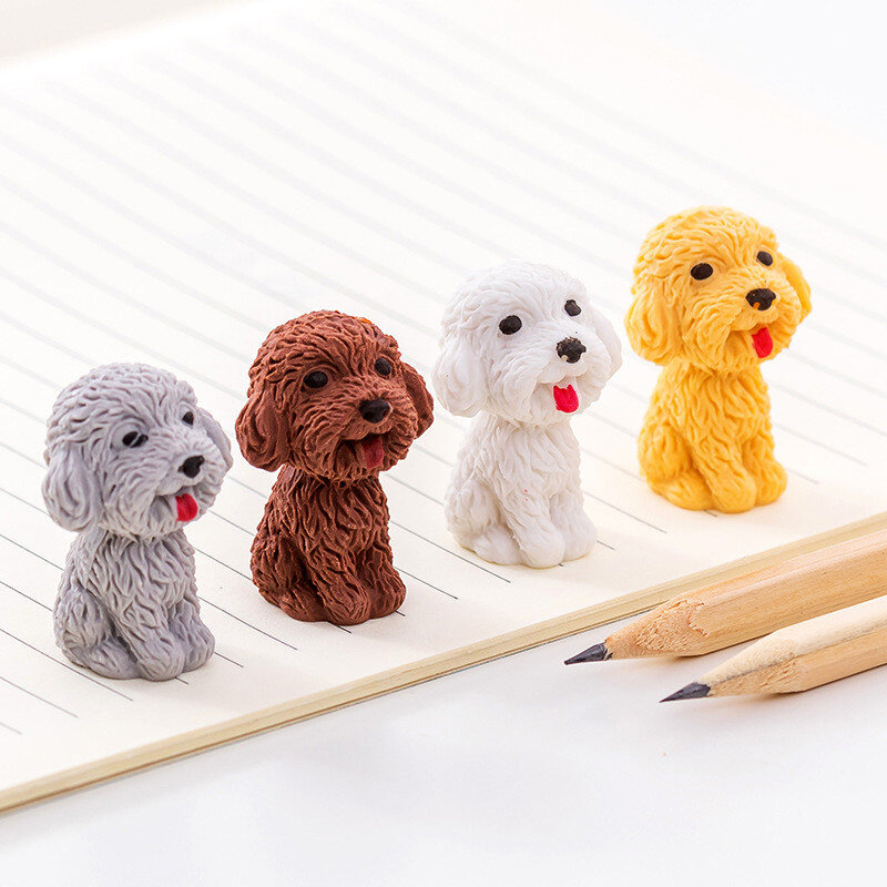 Kreskówka pies gumka nowość papiernicze ołówek gumka do mazania dla dzieci nagroda ładny ołówek gumki kawai materiały korekcyjne